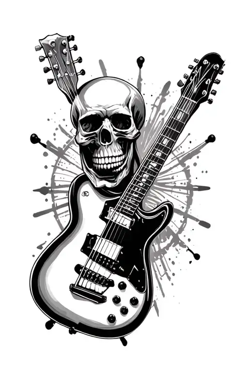 Skull & Guitar