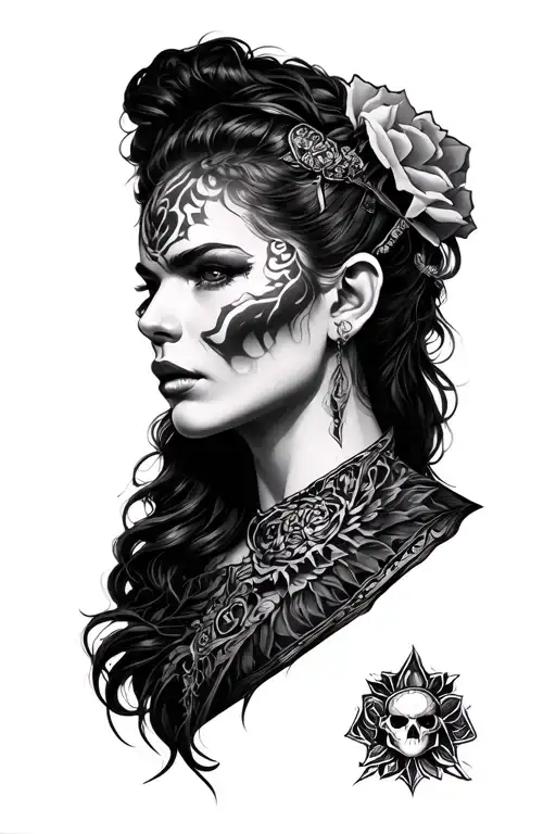 Realism Tattoo Of A Brave