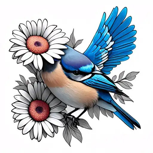 Blue Jay Book Daisy Flowers