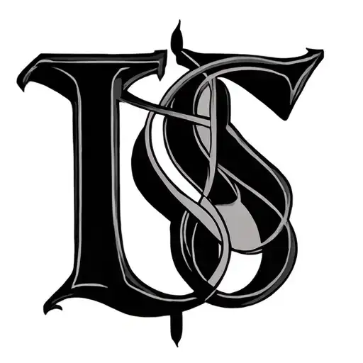 Letters T And S With A Symbol To Signify Eternal Bond