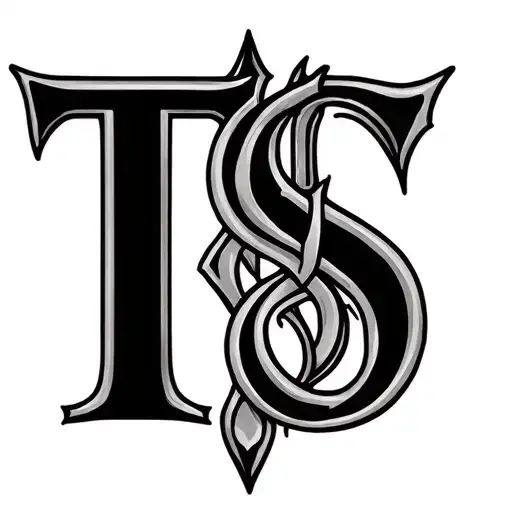 Letters T And S With A Symbol To Signify Eternal Bond