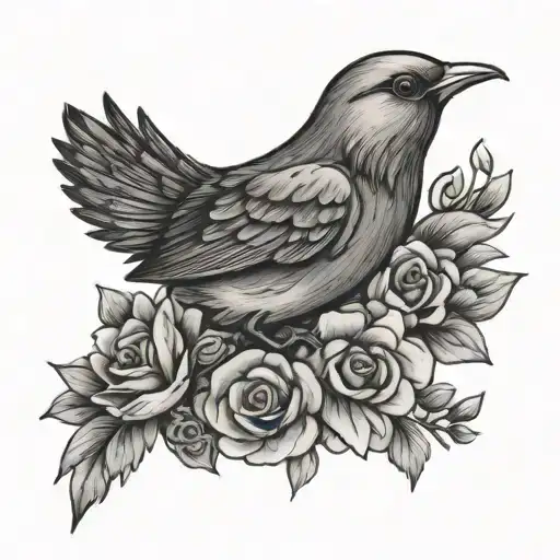 Polish Bird With Flowers