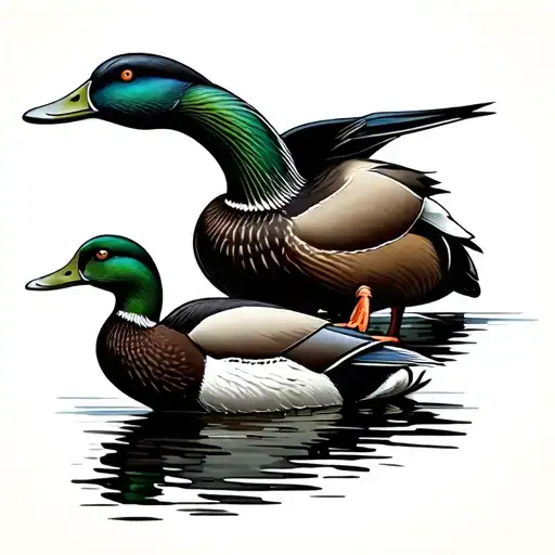 Duck Hunting And Derr Hunting Scene