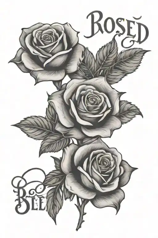 Roses With Blessed Written