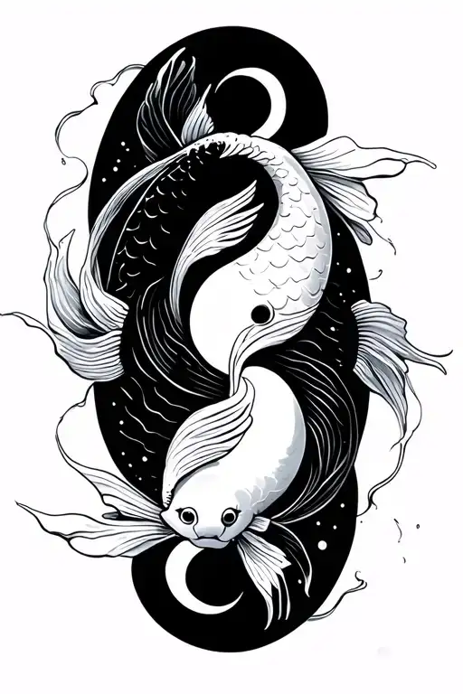 Yin Yang Koi Fish