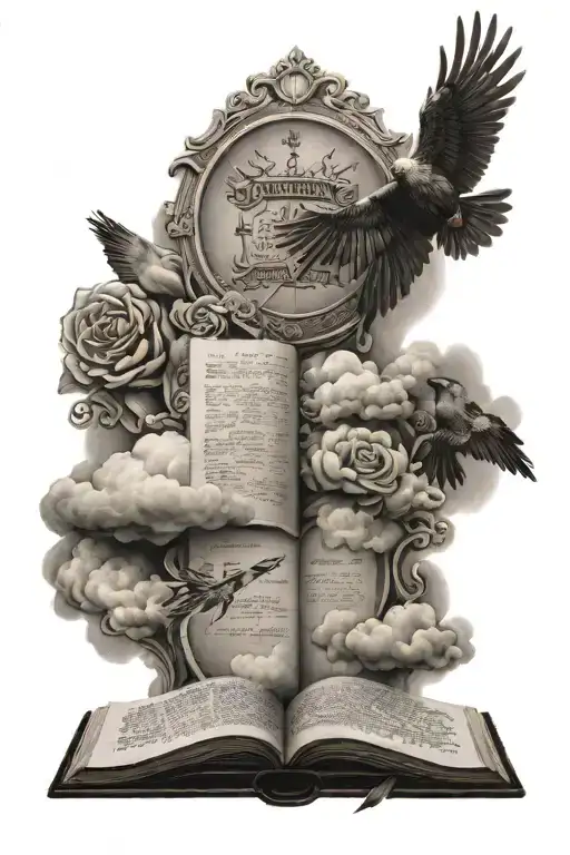 Clouds Fading And Birds In The Distance With A Bible Verse In The Back And Says Llfatz And Llava