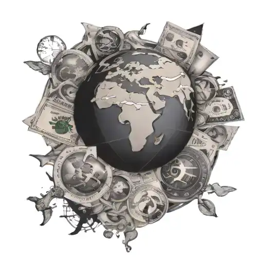 A Globe Surrounded By Different Currencies Symbols Representing Your Love For Travel And Money