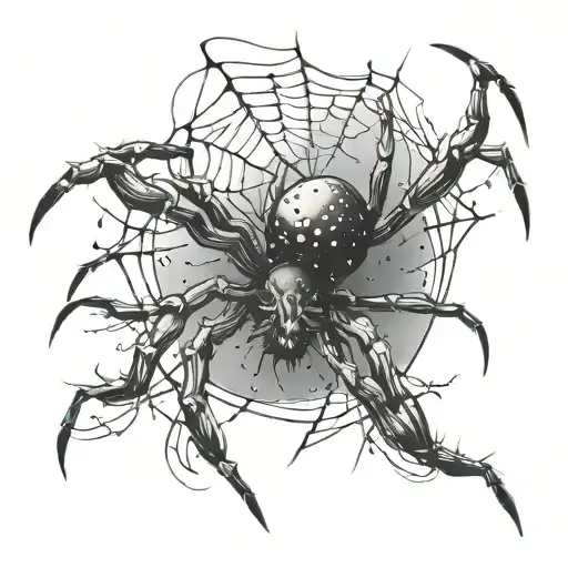 Spider Run With A Galaxy