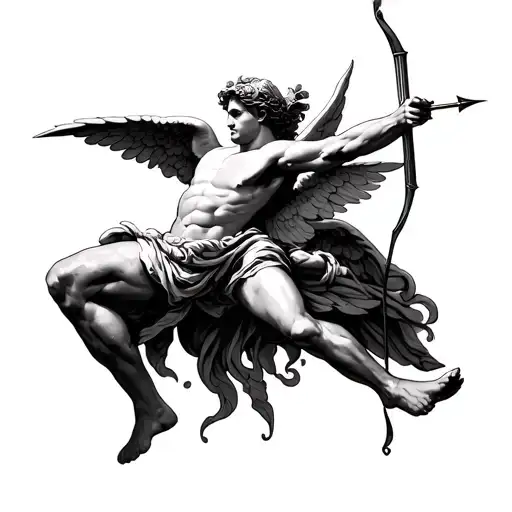 Cupid Aiming The Arrow At Himself