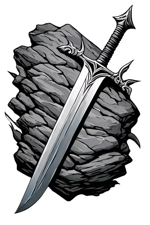 Sword In The Stone With Tribals