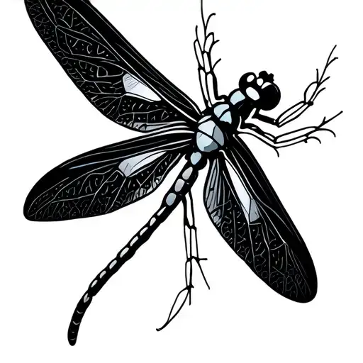 Dragonfly Fineline Geometric Design Incorporating