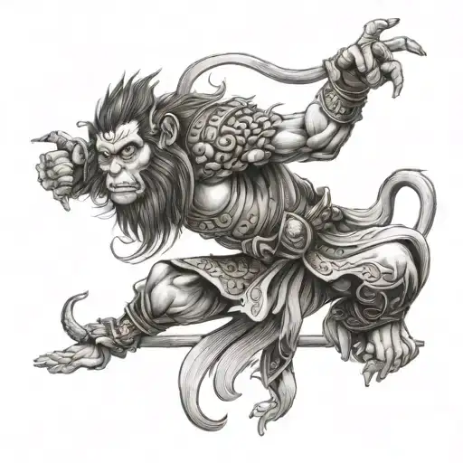 Monkey King In Nameste Pose