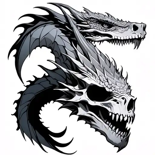 Dragon And Skull