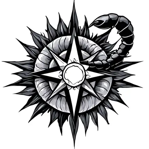 Wind Rose And Scorpion