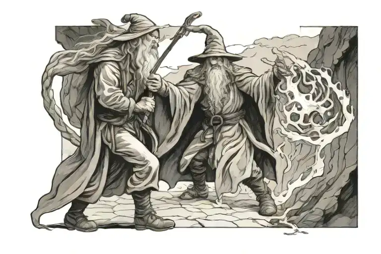 Gandalf Fighting Balrog