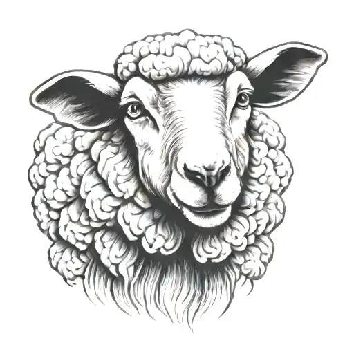 Sheep With A Shepherd