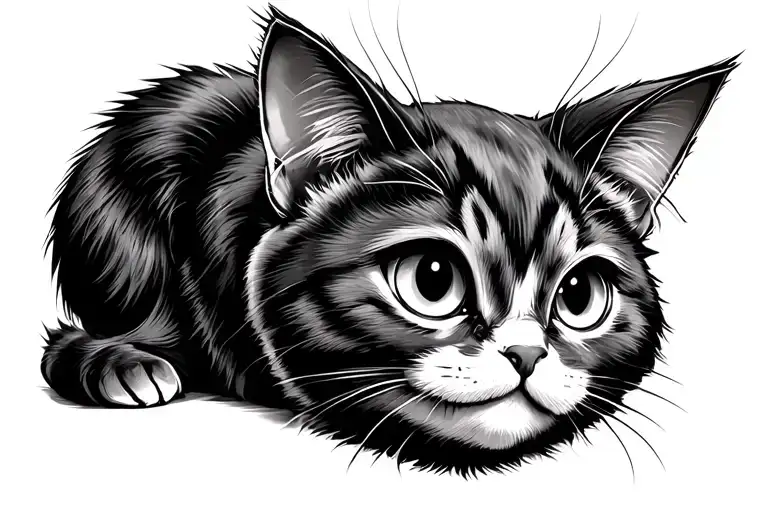 Cartoon Cat Goofy Eyes