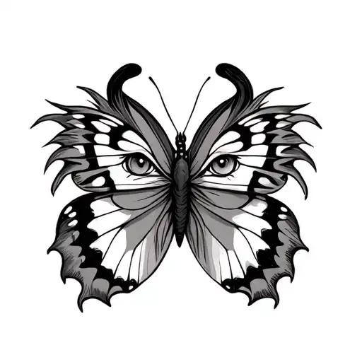 Butterfly With Tiger Eyes Inside