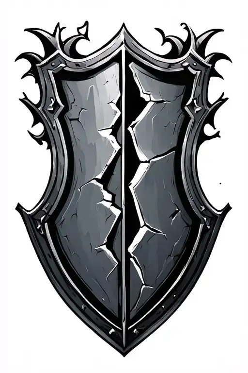 Broken Shield Shaped Like