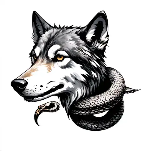 Wolf Bone And Snake