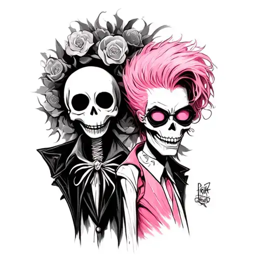 Mix Between Jack Skeleton And Doflamingo One Piece