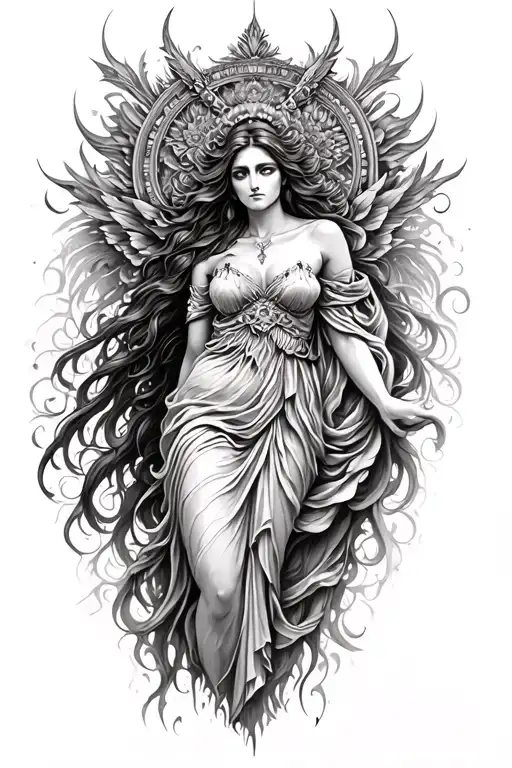 Beautiful Goddess Emerging