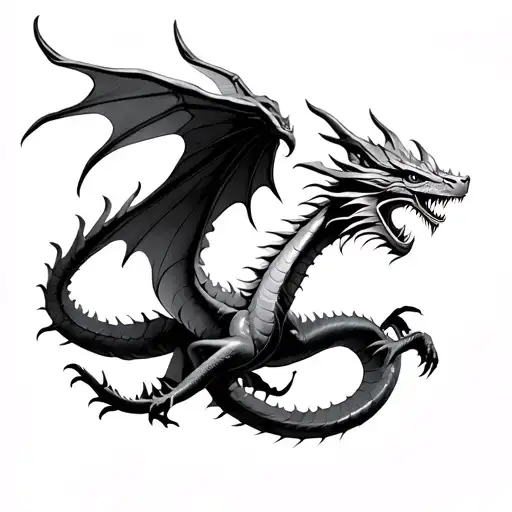 Dragon Flying Top View