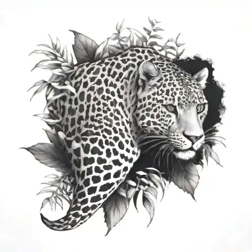 Leopard Appearing Through Bushes