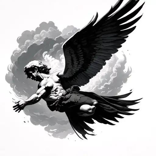 Icarus Falling From The Sky Filled