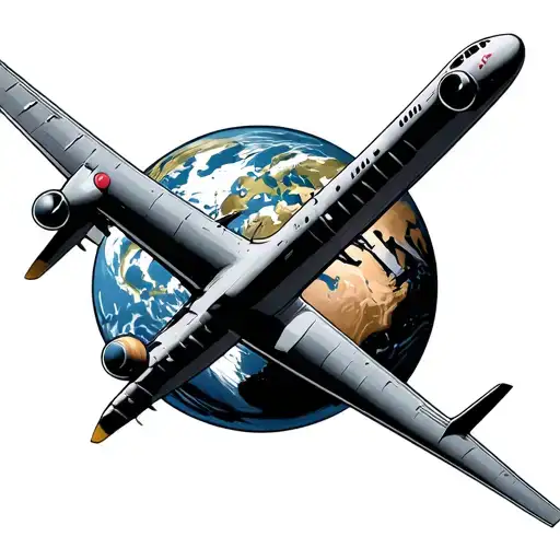 Plane With World
