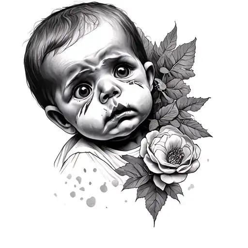 Sad Baby Gothic Trippy Scenery