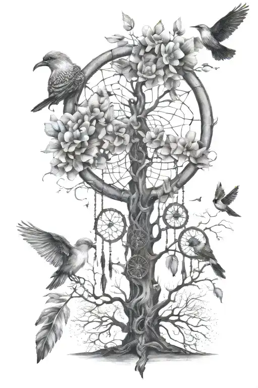 Dream Catcher Family Tree Dna Birds Flying Away