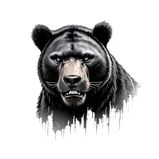 Black Panther With A Giant Bear Integrated Both