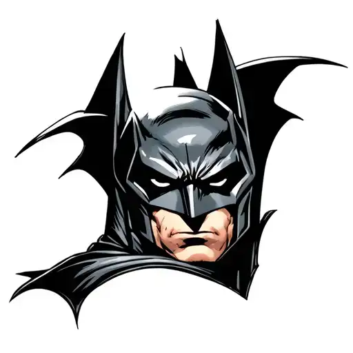 Batman Head And Shoulders Shaped Like A Bat Wings
