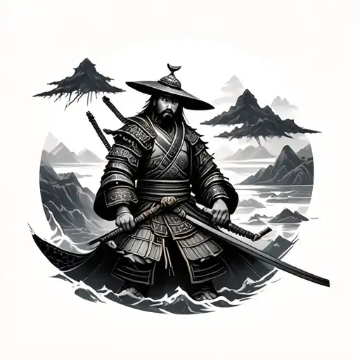 Samurai And Landscape