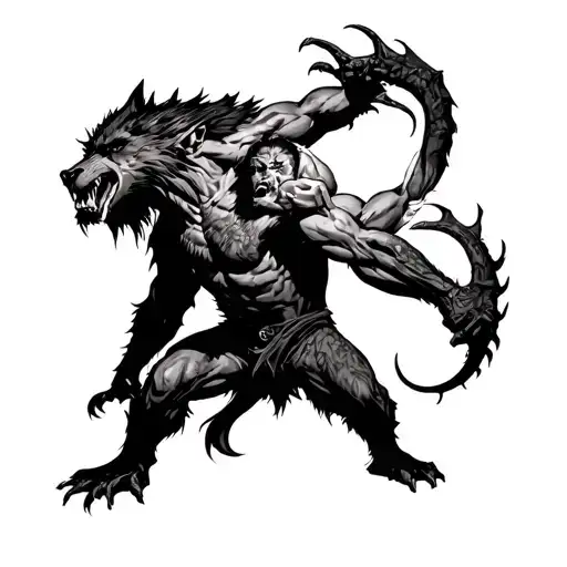 Werewolf Fucked With A Craken Fighting