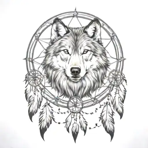 Wolf Dreamcatcher