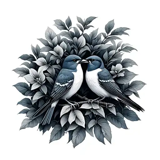 Birds In Bushes