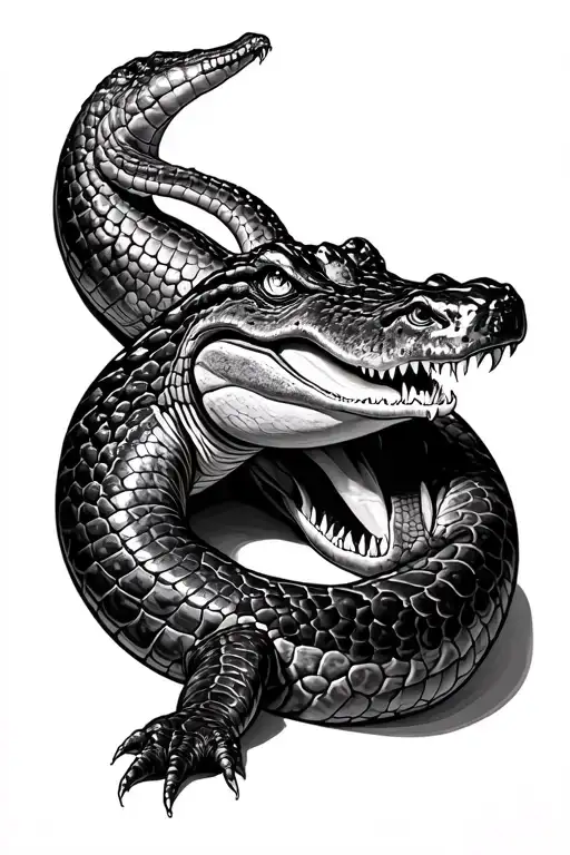 Anaconda Choking An Aligator