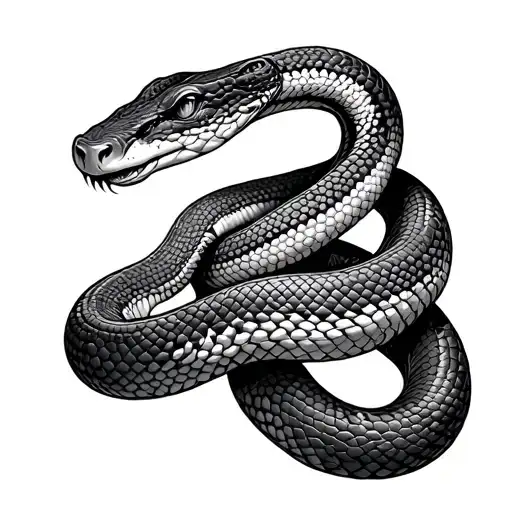 Snake Wrapped Around Arm