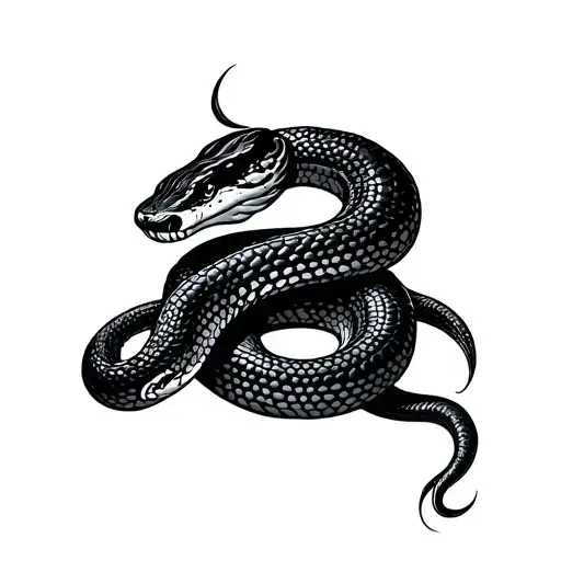 Snake Wrapped Aroud Arm
