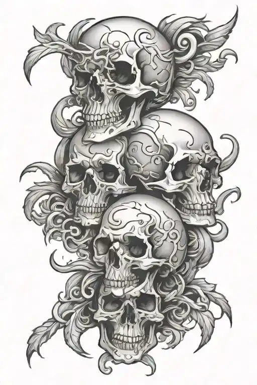Skulls Leaning And Forming