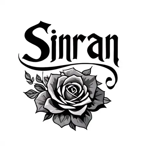 Simran Name Hidden Tatto