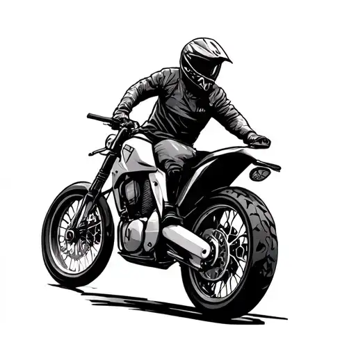 Enduro Motorcycle Palm Tree