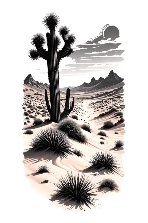 Desert Landscape Filled