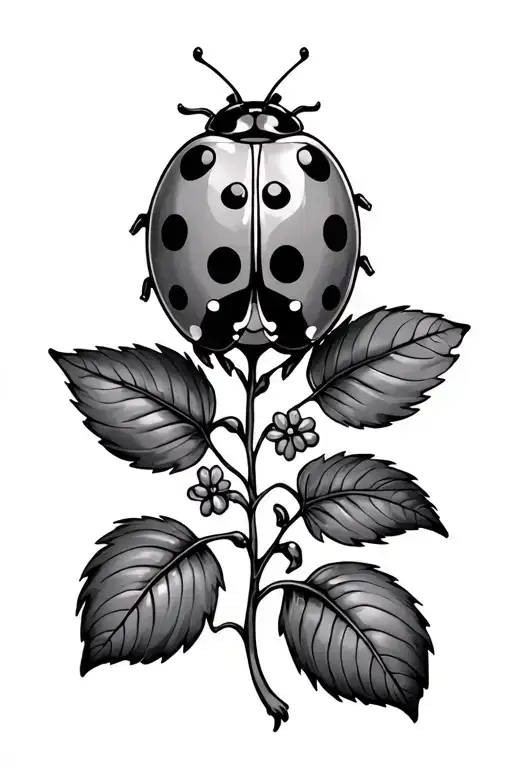 Vibes And Leaves And 1 Ladybug Perched