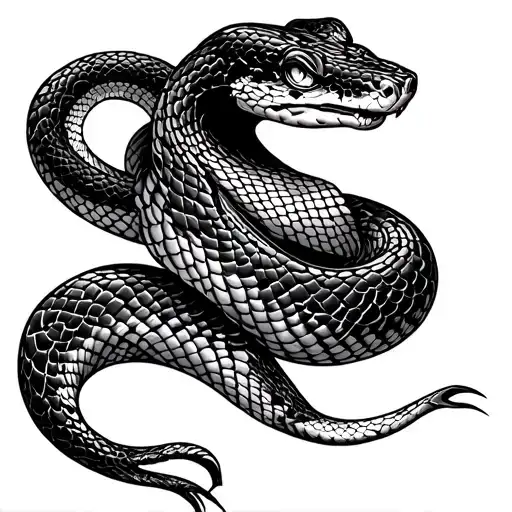 Snake Tattoo Blackwork