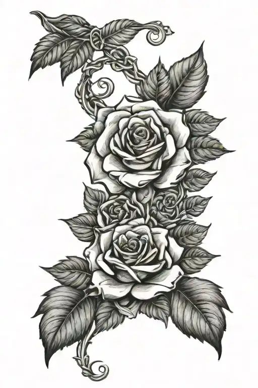 Pogada And Roses Intertwined