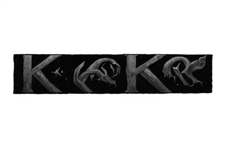 Small Imagine With Hidden K Inside Representing