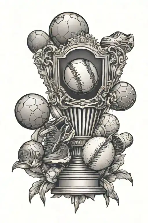 Football Baseball Basketball Trophy Please Incorporate